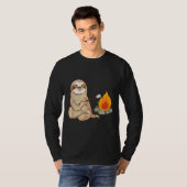 T-shirt Parcelle De Camping Toasting Marshmallows Et Un Fe (Devant entier)