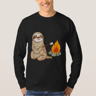 T-shirt Parcelle De Camping Toasting Marshmallows Et Un Fe