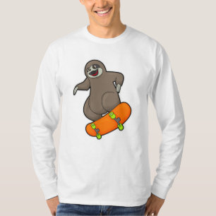 T-shirt Parcelle en skate avec skateboard