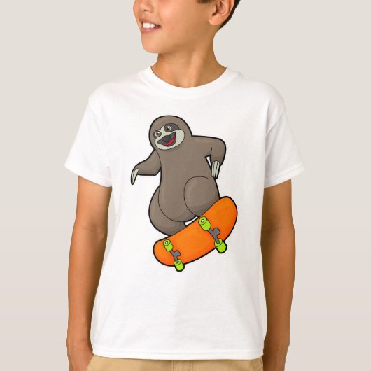T-shirt Parcelle en skate avec skateboard (Devant)