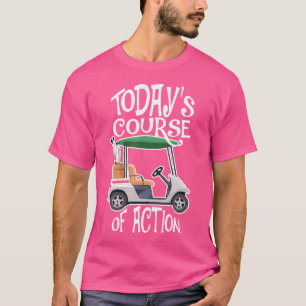 T-shirt Parcours de golf chariot de golf vie golfeur retra