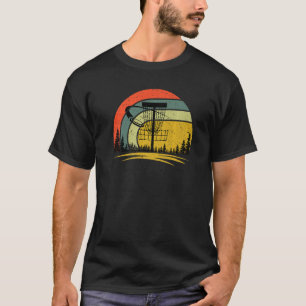 T-shirt Parcours de golf de Disque Vintage Rétro