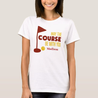 T-shirt Parcours De Golf Funny Personnalisé Soyez Avec Vou