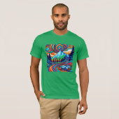 T-shirt Parcours de golf Psychedelic Disk (Devant entier)