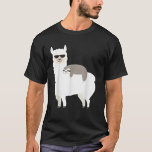 T-shirt Parcours De Sommeil Riding A Llama Alpaca Funny La