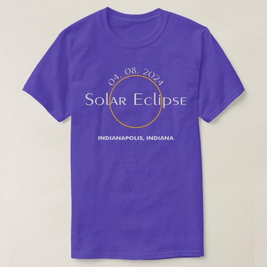 T-shirt Parcours de Totalité Indianapolis Solar Eclipse Av (Design devant)