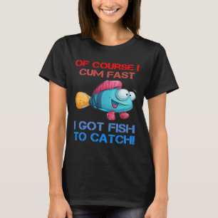 T-shirt Parcours Je Viens Rapidement J'Ai Du Poisson Pour 