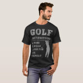 T-shirt Parcours Sayings Golf Great Golf Instructions Gif (Devant entier)