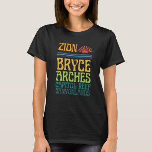 T-shirt Parcs nationaux de l'Utah Zion Arches Bryce Canyon