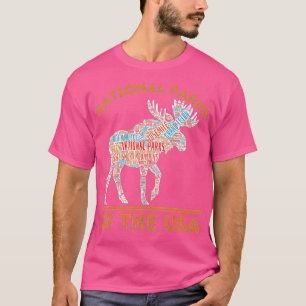 T-shirt Parcs nationaux Moose Randonnée Camping extérieur