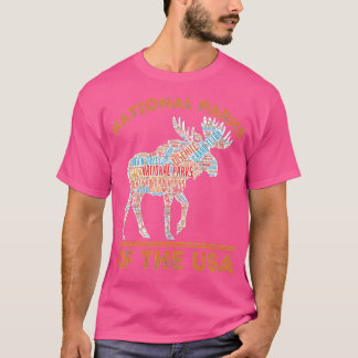 T-shirt Parcs nationaux Moose Randonnée Camping extérieur