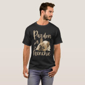 T-shirt Pardon Mon Français, Drôle Chien À Balle Français (Devant entier)