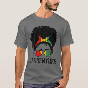 T-shirt Parent Africain Femmes Messy Bun Black History Moi