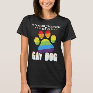 T-shirt Parent D'Un Chien Gay Lgbtq Rainbow Pride Chien
