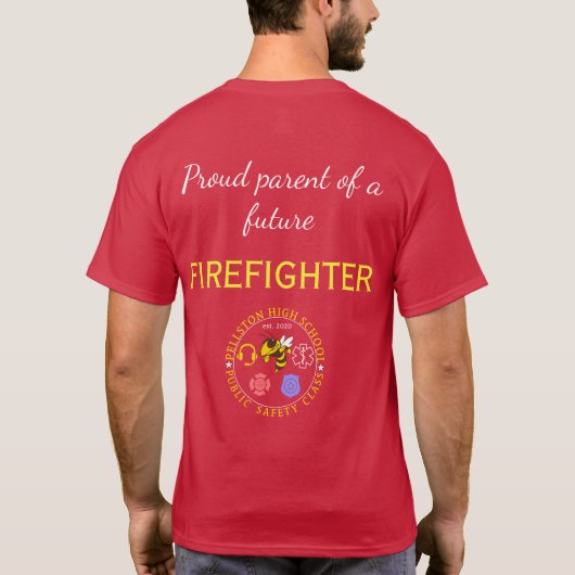 T-shirt Parent fier - Pompiers (Dos)