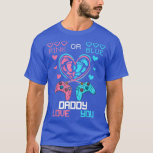 T-shirt Parents Rose Ou Bleu Papa Vous Aime Bébé Genre Re