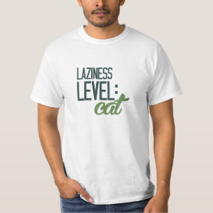 T-shirt Paresse de niveau : chat