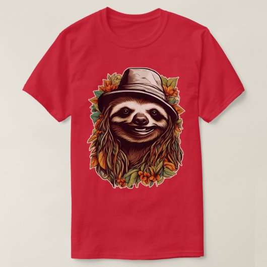 T-shirt paresseux avec un casquette (Design devant)