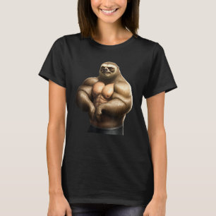 T-shirt Paresseux Bodybuilder Powerlifting Gym Haltérophil