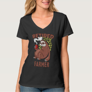 T-shirt Paresseux buvant du café Retraite 38