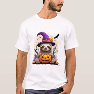 T-shirt Paresseux Chapeau Rose Halloween