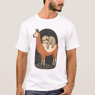 T-shirt Paresseux chevauchant un lama