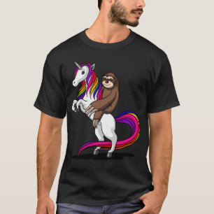 T-shirt Paresseux chevauchant une licorne