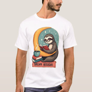 T-shirt Paresseux de livre vintage amateur de lecture desi
