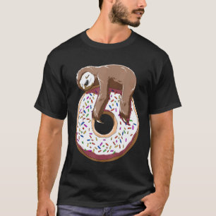 T-shirt Paresseux Donut Endormi Sur Un Chef Pâtissier Pare