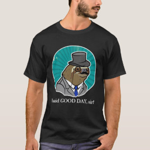 T-shirt Paresseux élégant avec un chapeau haut-de-forme j'
