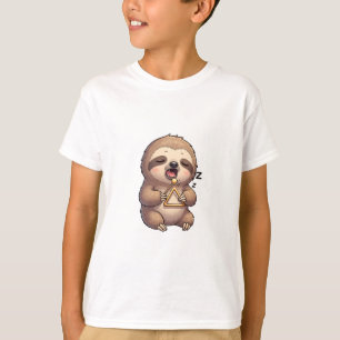 T-shirt Paresseux endormi jouant du triangle Enfants