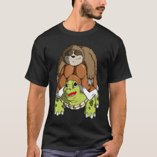 T-shirt Paresseux Glacial Et Tortue