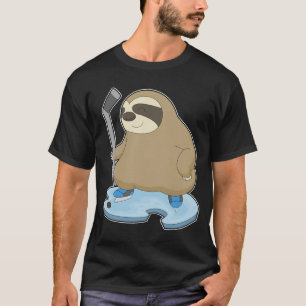 T-shirt Paresseux Hockey sur glace Bâton de hockey sur gla