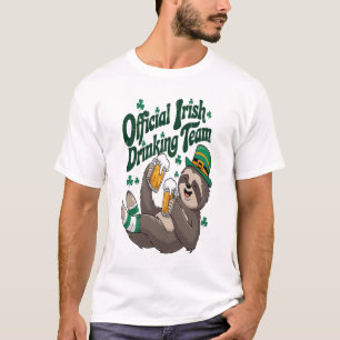 T-shirt Paresseux irlandais buvant la Saint-Patrick