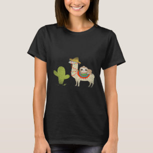 T-shirt Paresseux Lama Mexicain Sombrero Cinco de Mayo