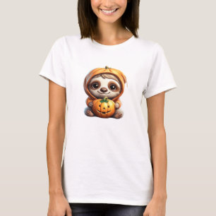 T-shirt Paresseux mignon avec vecteur de dessin animé Hall