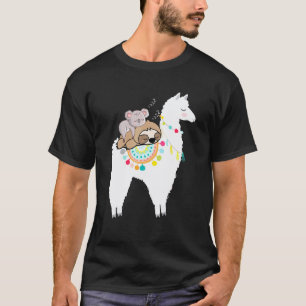 T-shirt Paresseux mignon dormant sur un lama koala Hommes