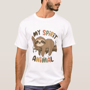 T-shirt Paresseux Mon Animal Spirituel Graphique Drôle Par