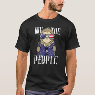 T-shirt Paresseux Patriotique Américain Drôle Mignon 4 Jui