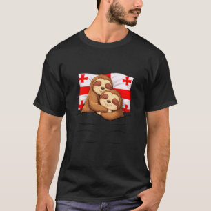 T-shirt Paresseux Pyjama Georgian Drapeau Soirée Pyjama Gé