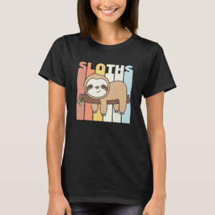 T-shirt Paresseux Relaxé Paresseux Animaux Vintage