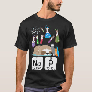 T-shirt Paresseux sommeil drôle tableau périodique chimie