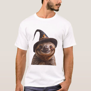 T-shirt Paresseux sorcière Halloween friandise ou farce ci