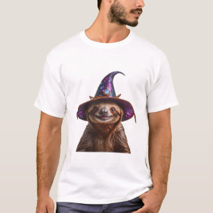 T-shirt Paresseux sorcière Halloween friandise ou farce ci