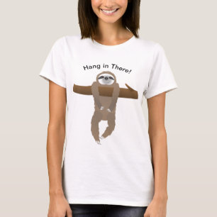 T-shirt Paresseux suspendu à une branche d'arbre, tiens bo