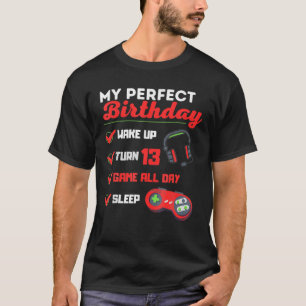 T-shirt Parfait Gamer Boy 13E Anniversaire