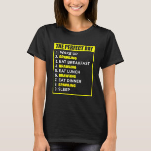T-shirt Parfait Jeu de Jour de Brawling Jeu de Jeu Graphiq