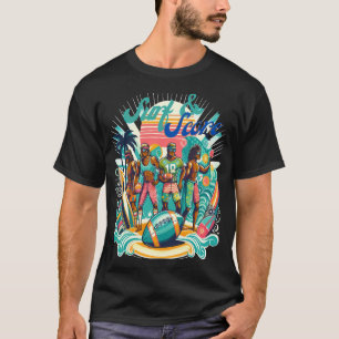 T-shirt Parfait Mélange de Vibes de Plage et de Football A