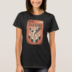 T-shirt Parfait Sushi Japonais Design de Style Vintage