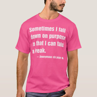 T-shirt Parfois, Je Tombe Par Dessus Pour Prendre Un B